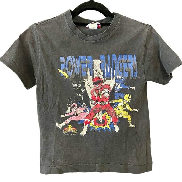 Vintage 90s Mighty Morphin Power Rangers 1994 Single Stitch Shirt Youth Medium - Picture 1 of 4